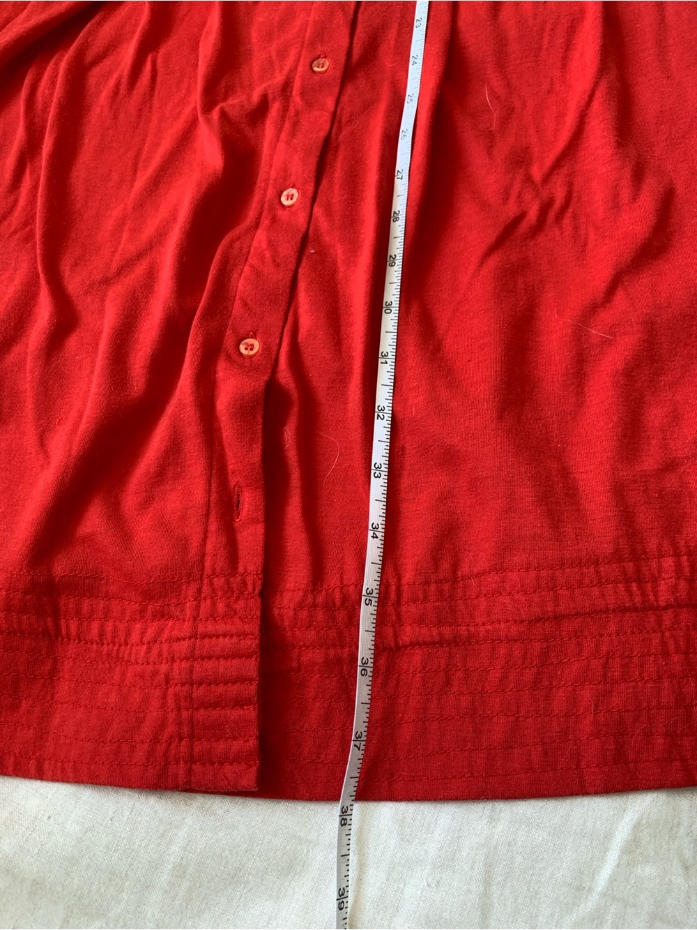 Vintage Red Button-Front Sleeveless Dress - Picture 9 of 10